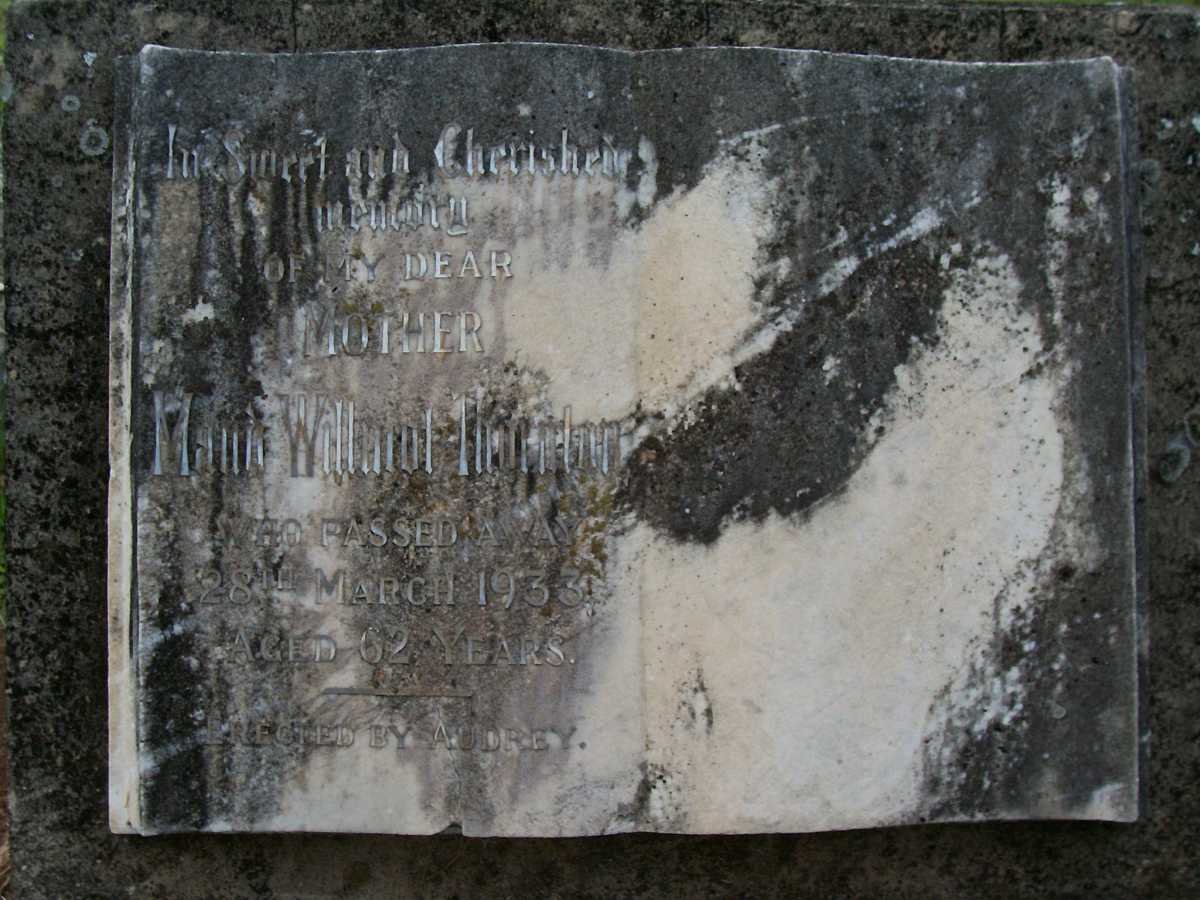 THORTON Maud Willmot -1933