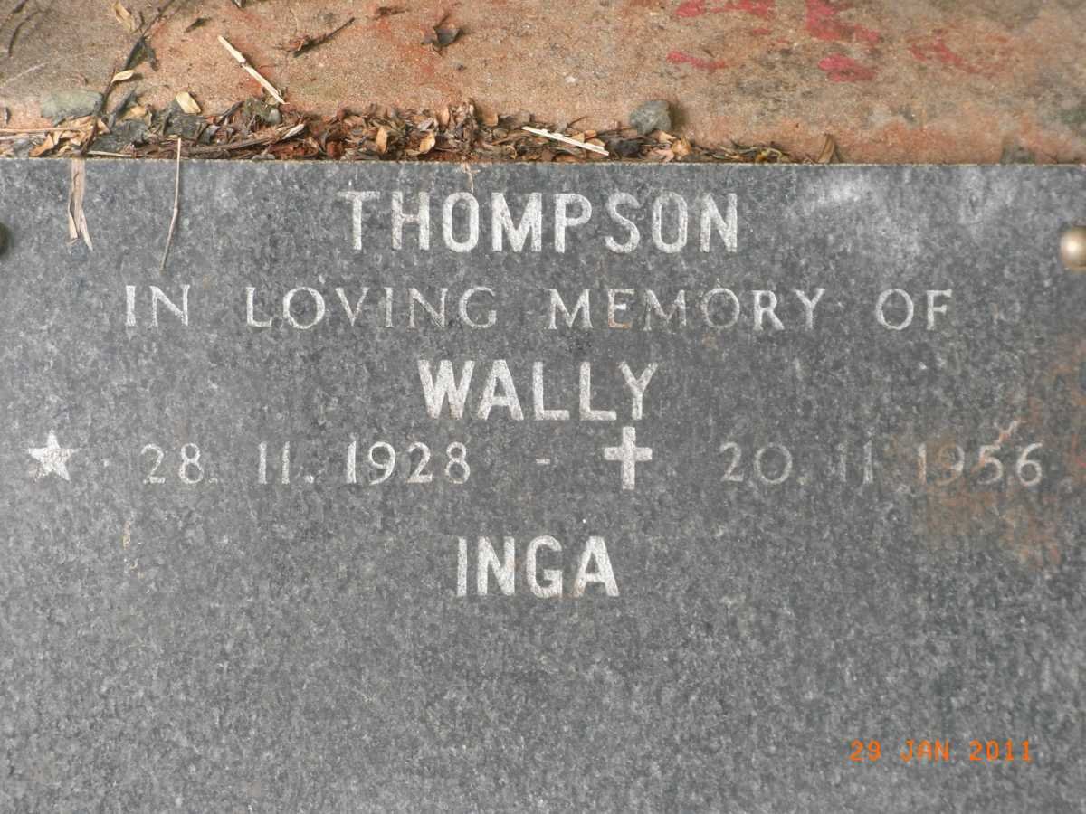 THOMPSON Wally 1928-1956 &amp; Inga -1976