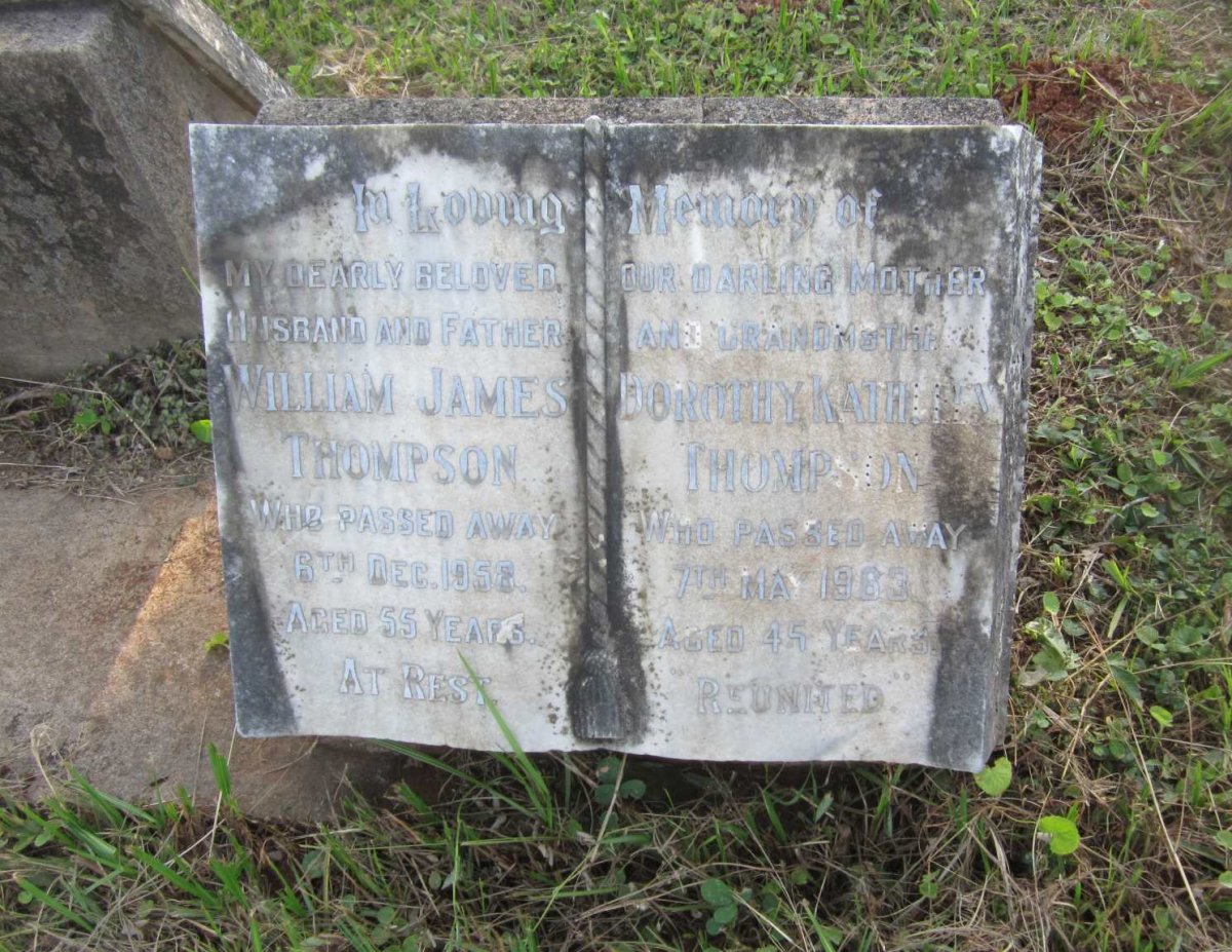 THOMPSON William James -1958 &amp; Dorothy Kathleen -1963