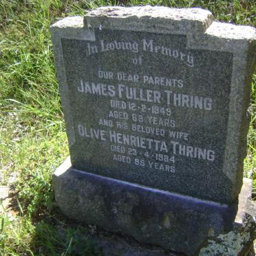 THRING James Fuller -1949 &amp; Olive Henrietta -1984