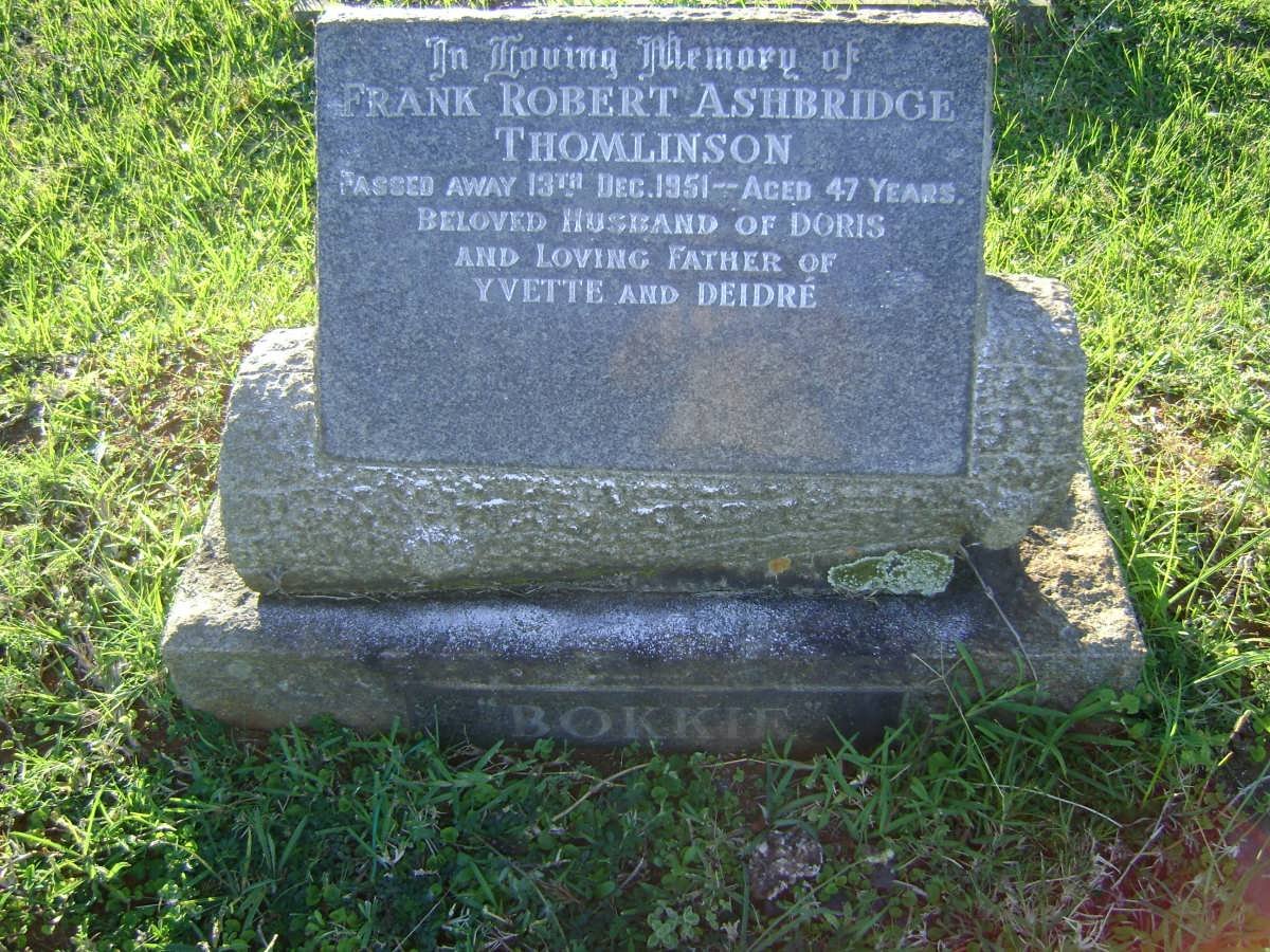 THOMLINSON Frank Robert Ashbridge  -1951