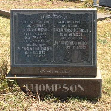 THOMPSON Frank 1889-1957 &amp; Margaretha Sophia MASON 1906-1970