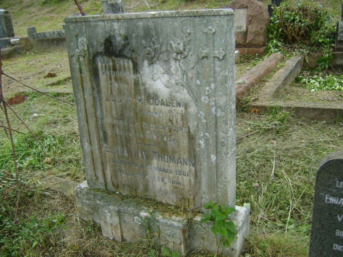 THOMANN Eduard Johan Bruno, von 1901-1974 :: von THOMANN Luigia Maddaleni -1946 :: von THOMANN Elena -1961