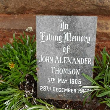 THOMSON John Alexander 1905-1967