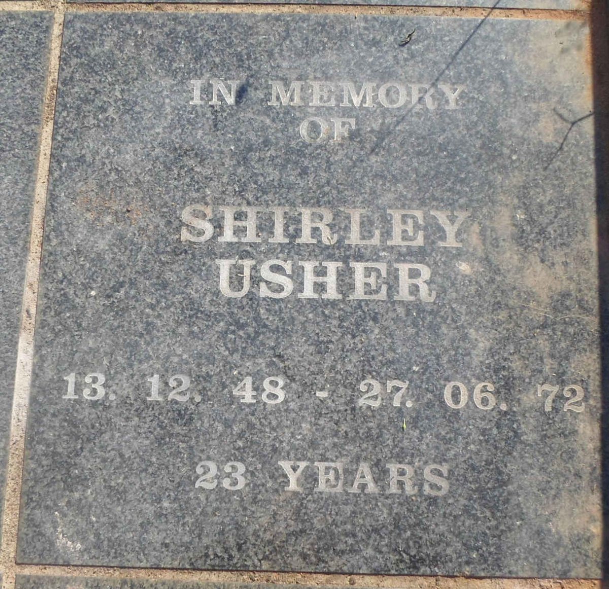 USHER Shirley 1948-1972