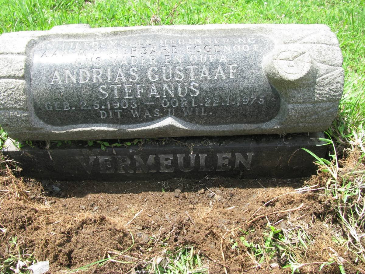 VERMEULEN Andrias Gustaaf Stefanus 1903-1975