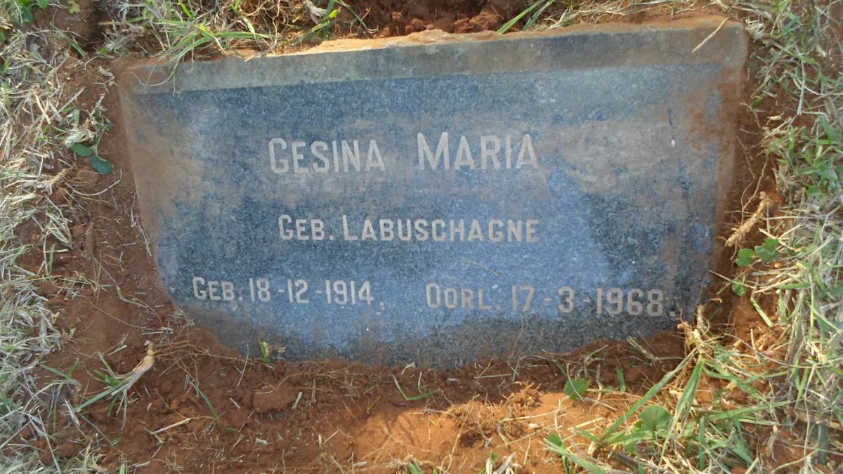 VENTER Gesina Maria nee LABUSCHAGNE 1914-1968