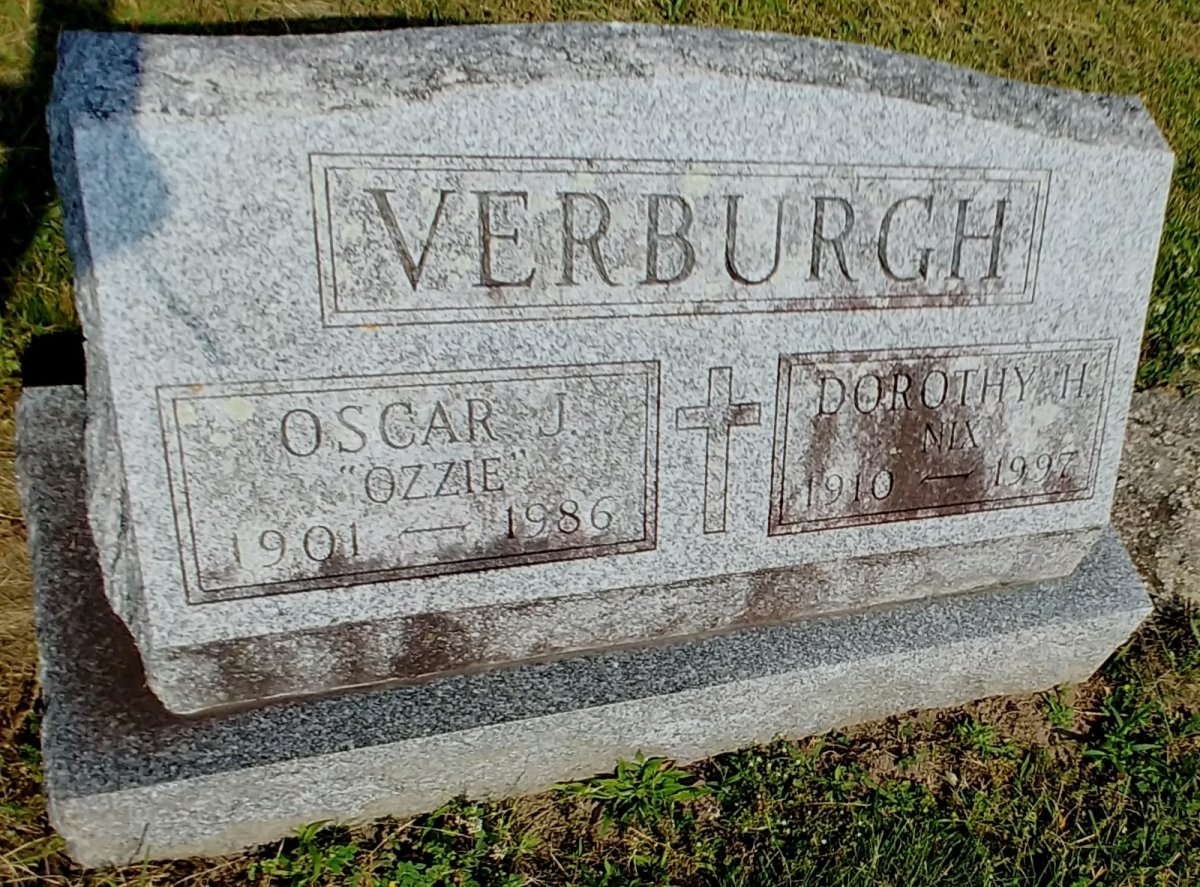 VERBURGH Oscar J. 1901-1986 &amp; Dorothy H. 1910-1997