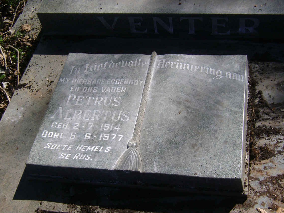 VENTER Petrus Albertus 1914-1977