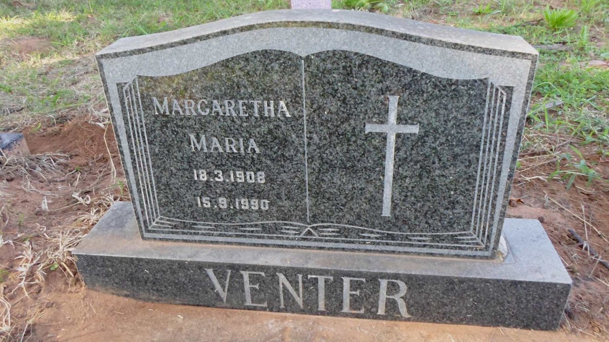 VENTER Margaretha Maria 1908-1990