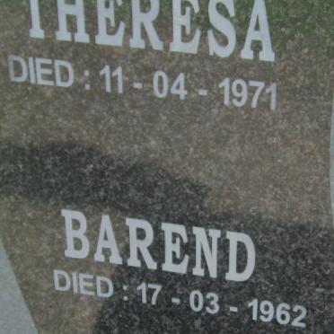 STEYN Barend -1962 &amp; Theresa -1971