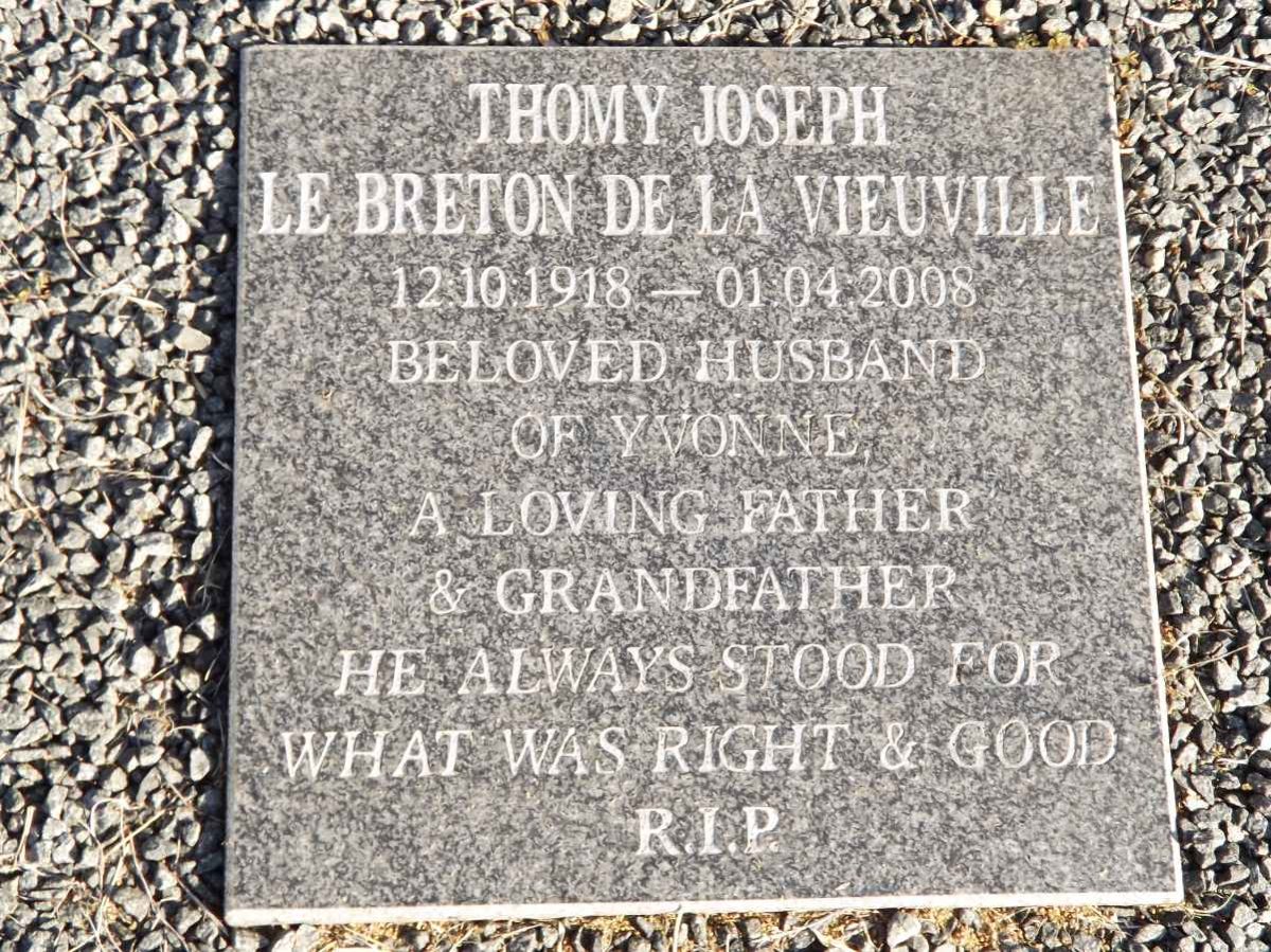 VIEUVILLE Thomy Joseph, Le Breton De La 1918-2008