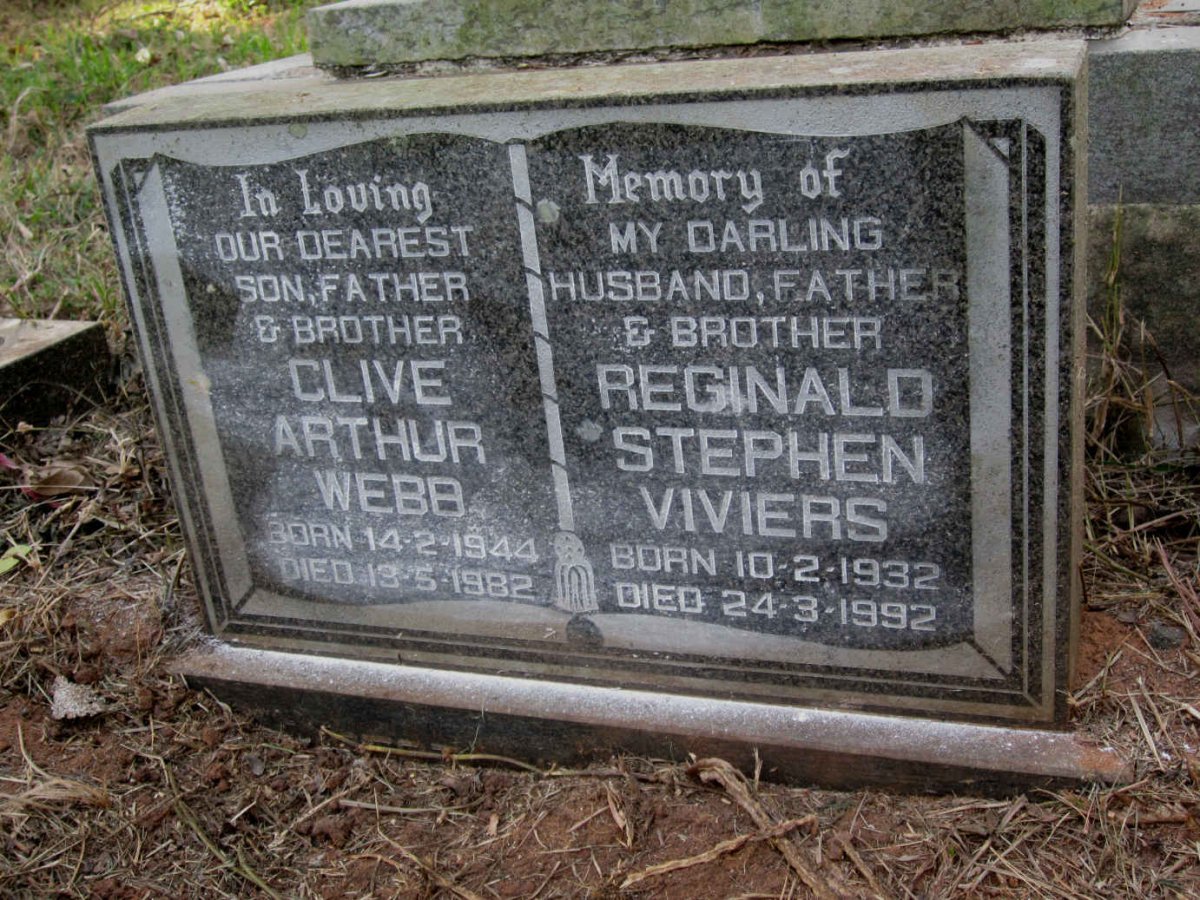 VIVIERS Reginald Stephen 1932-1992 :: WEBB Clive Arthur 1944-1982