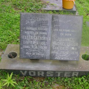 VORSTER Johannes Machiel Isidor 1899-1976 &amp; Hester Catherina 1905-1975