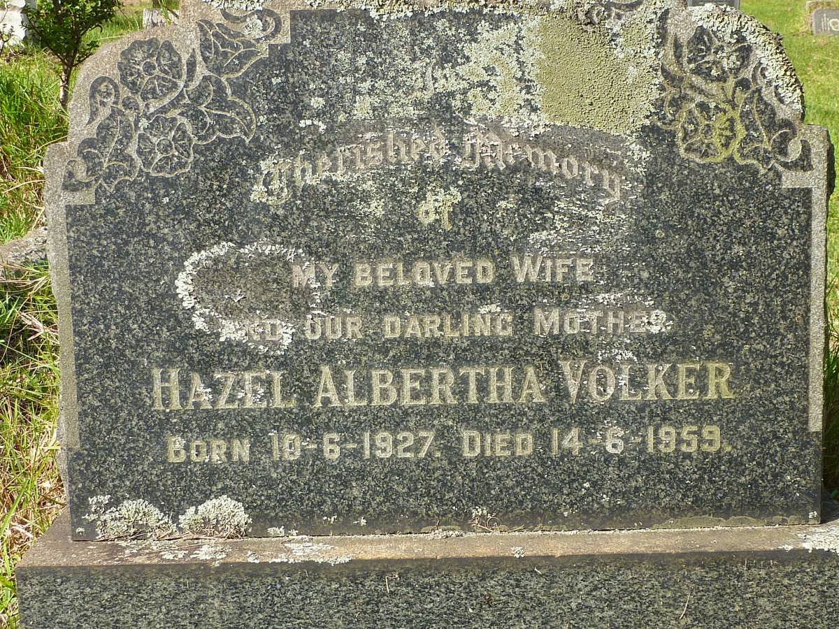 VOLKER Hazel Albertha 1927-1959