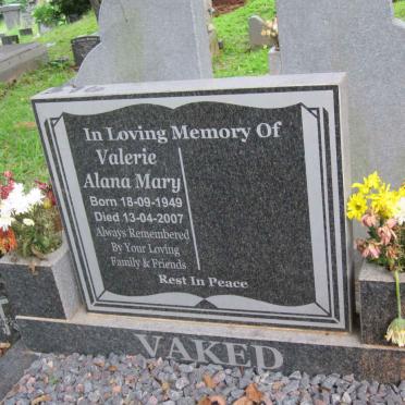 VAKED Valerie Alana Mary 1949-2007