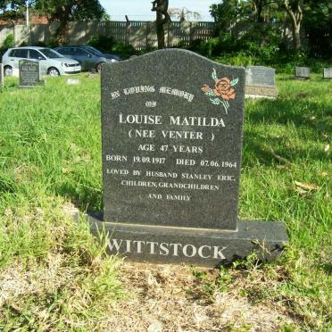 WITTSTOCK Louise Matilda nee VENTER 1917-1964