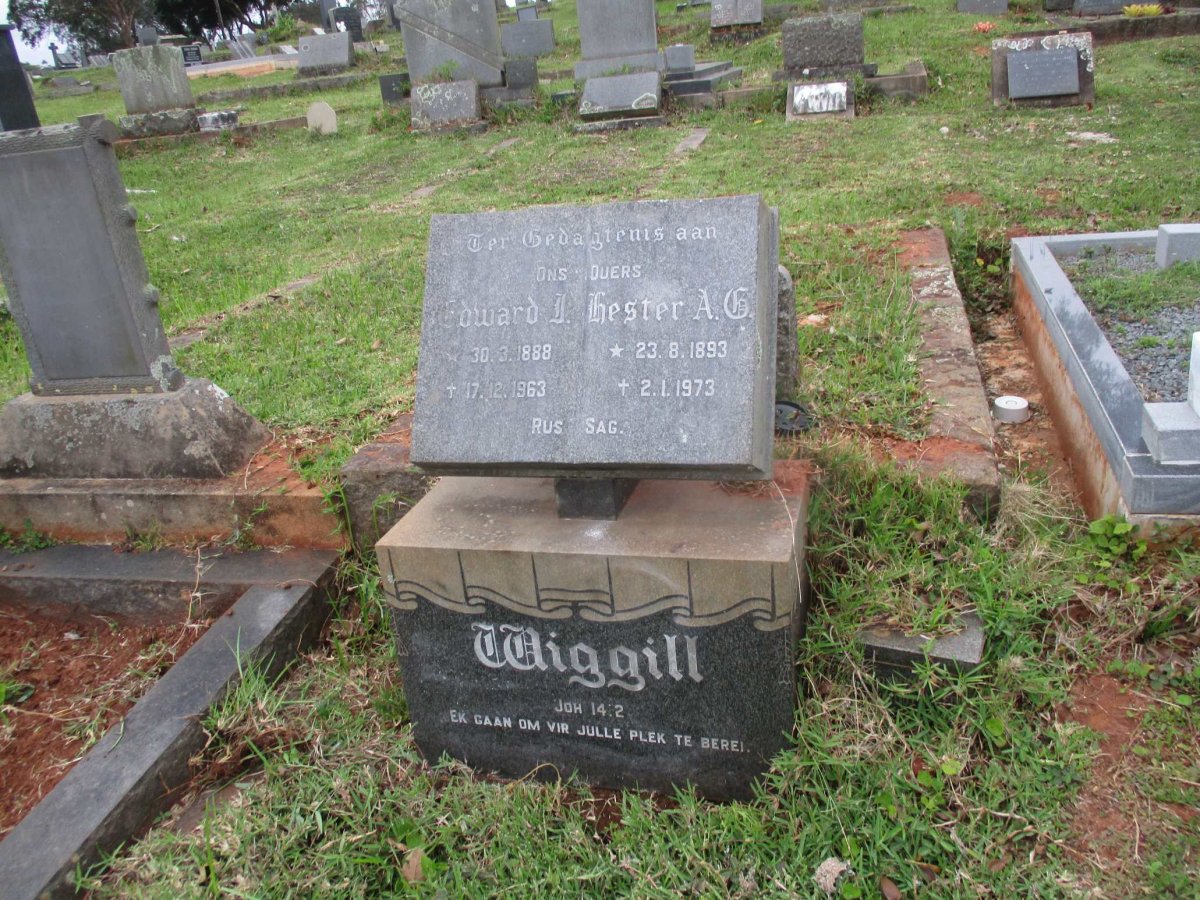 WIGGILL Edward John 1888-1963 &amp; Hester Aletta Geertruida BOTES 1893-1973