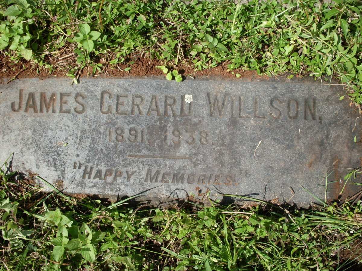 WILLSON James Gerard 1891-1938