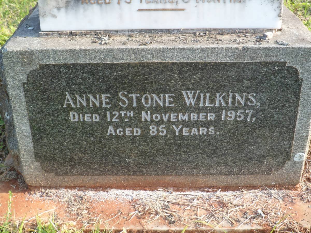 WILKINS Charles William -1934 &amp; Anne Stone -1957 :: WILSON Charles Craig Innes -1962