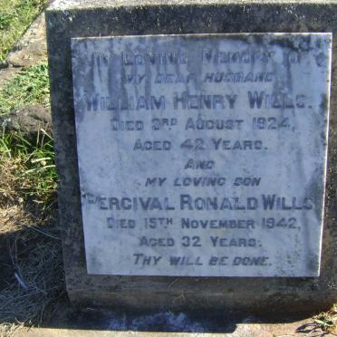 WILLS William Henry -1924 :: WILLS Percival Ronald -1942