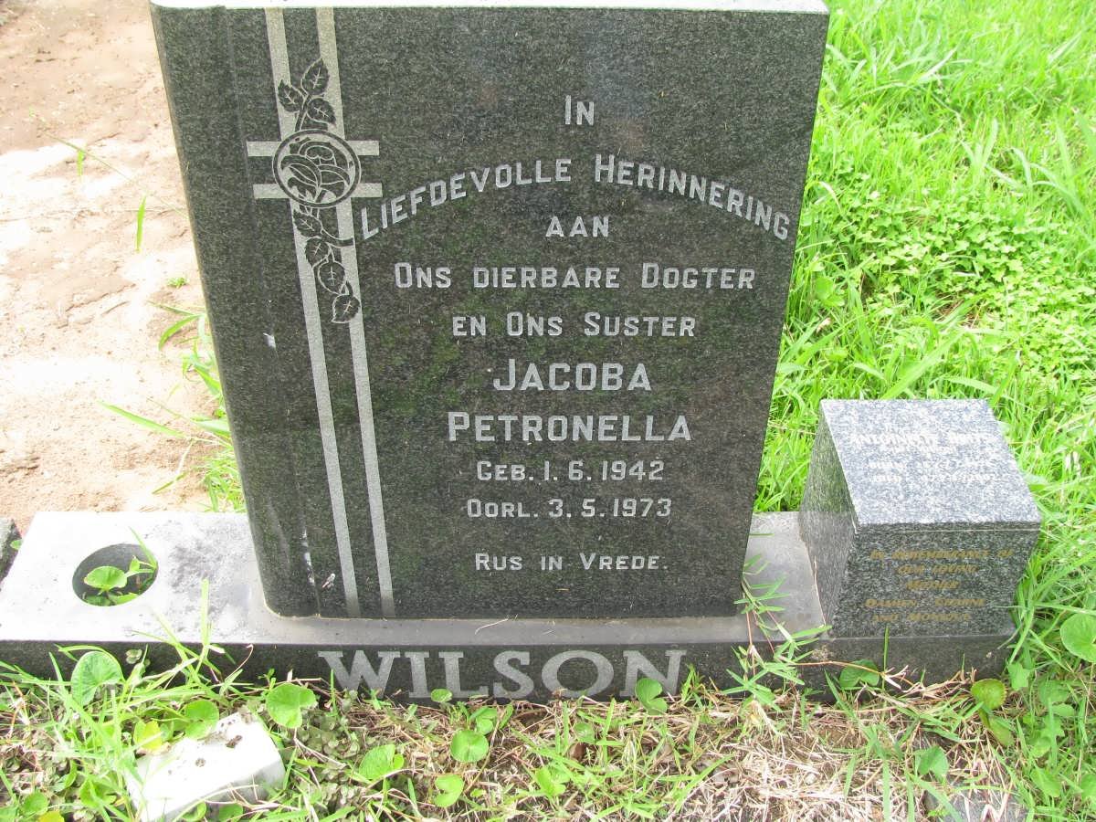 WILSON Jacoba Petronella 1942-1973