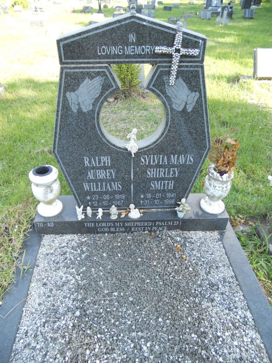 WILLIAMS Aubrey Ralph 1919-1967 :: SMITH Sylvia Mavis Shirley 1941-1998