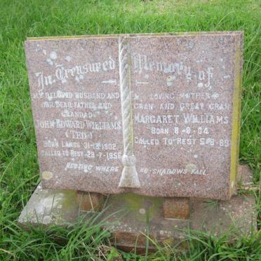 WILLIAMS John Edward 1902-1956 &amp; Margaret 1904-1989