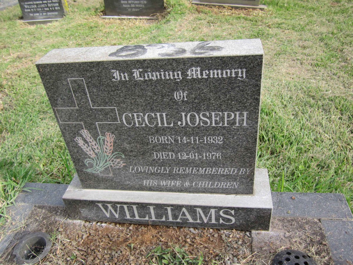 WILLIAMS Cecil Joseph 1932-1976