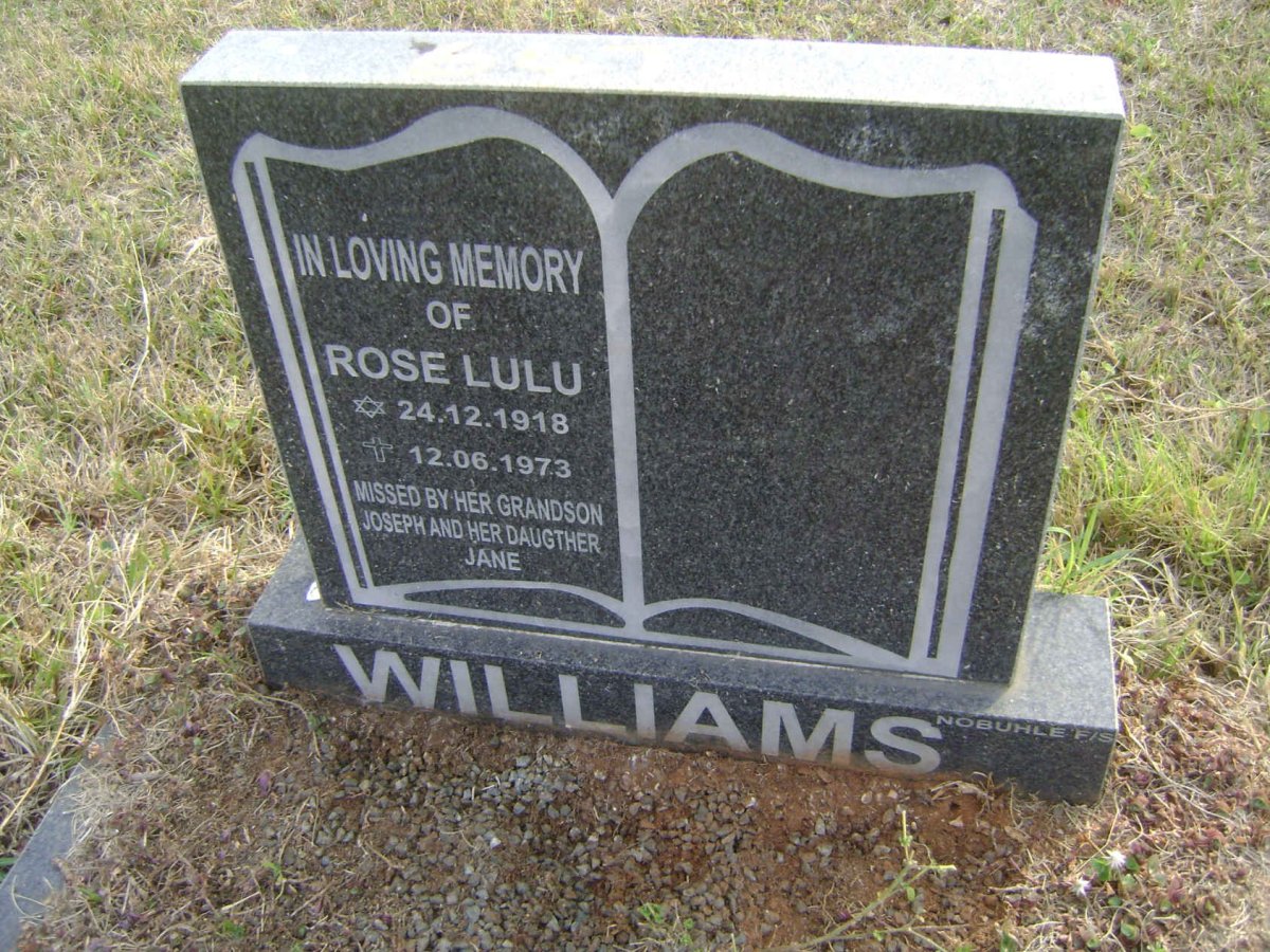 WILLIAMS Rose Lulu 1918-1973