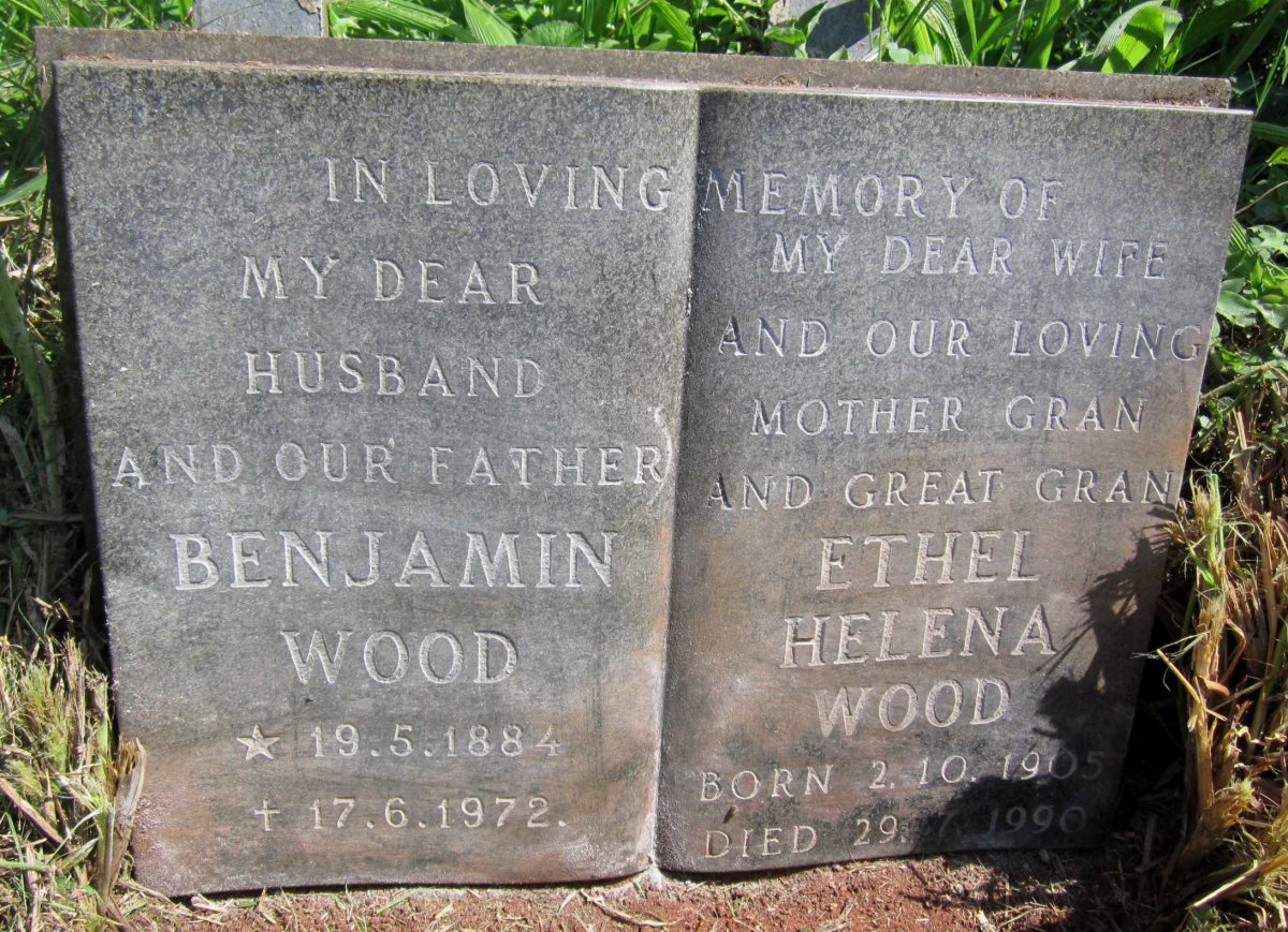 WOOD Benjamin 1884-1972 &amp; Ethel Helena 1905-1990