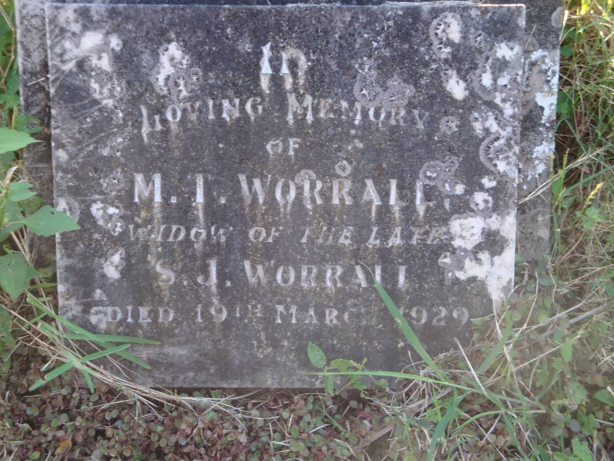 WORRALL M.T. -1929