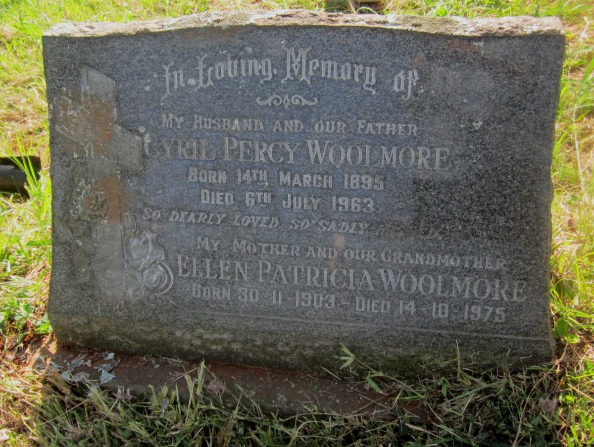 WOOLMORE Cyril Percy 1895-1963 &amp; Ellen Patricia 1903-1975