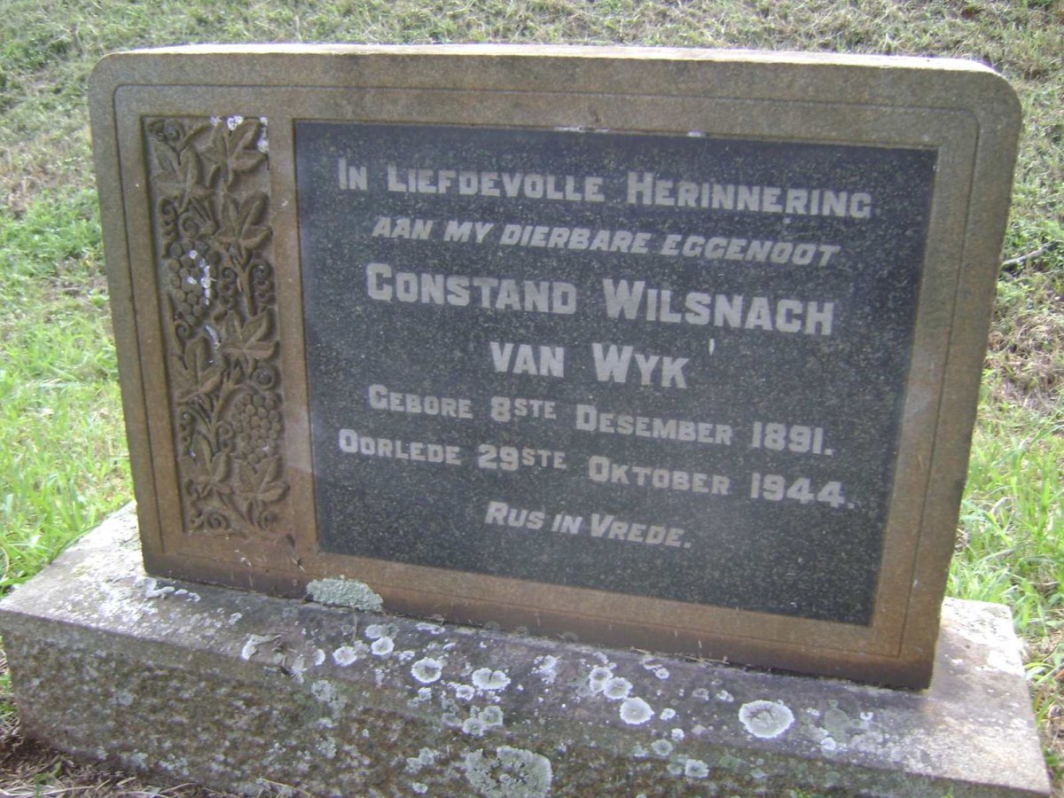 WYK Constand Wilsnach, van 1891-1944