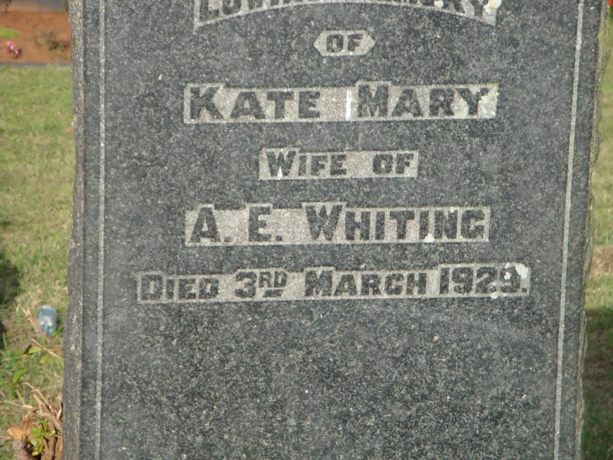 WHITING Kate Mary -1929