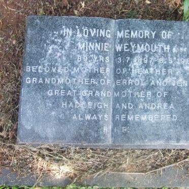 WEYMOUTH Minnie 1897-1986 :: TARPEY Denis John Knight 1948-1958