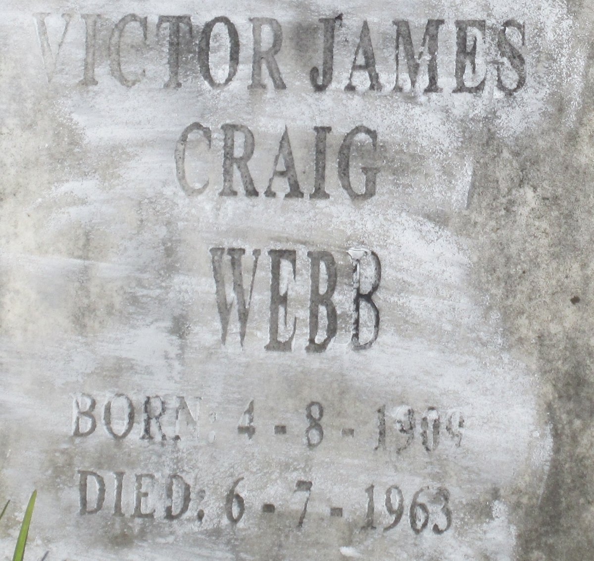 WEBB Victor James Craig 1909-1963