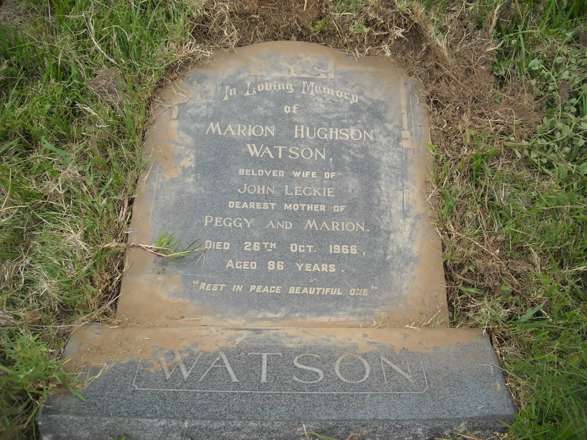 WATSON Marion Hughson -1966