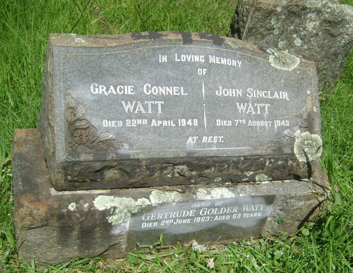 WATT John Sinclair -1943 &amp; Gracie Connel -1948 :: WATT Gertrude Golder -1963