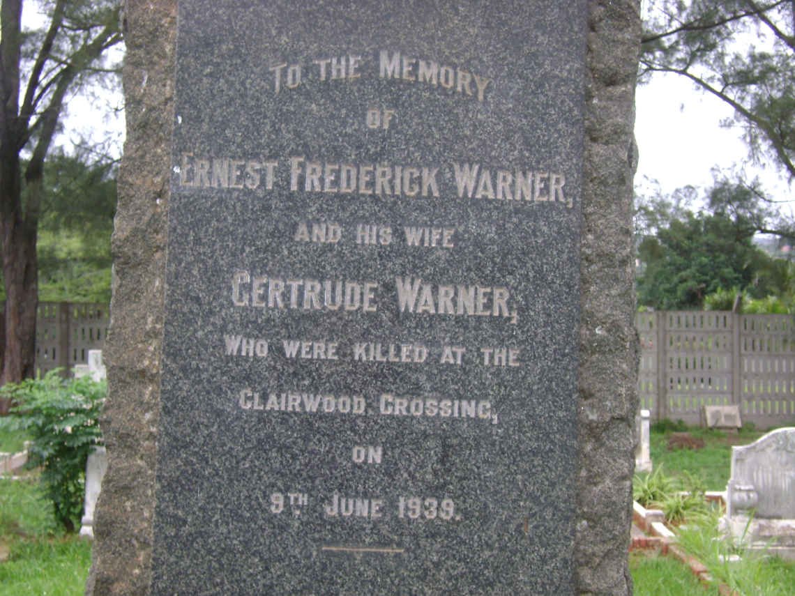 WARNER Ernest Frederick -1939 &amp; Gertrude -1939