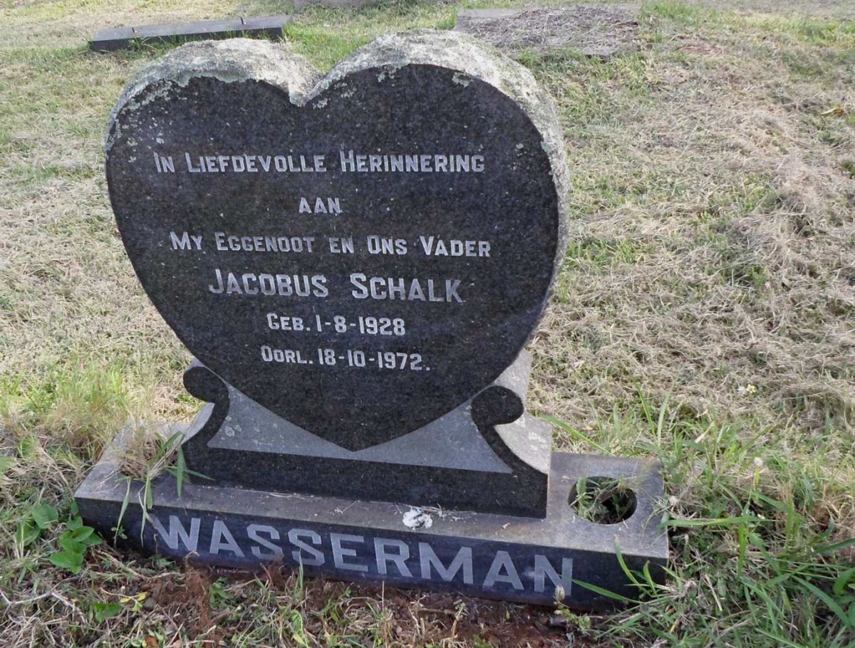 WASSERMAN Jacobus Schalk 1928-1972