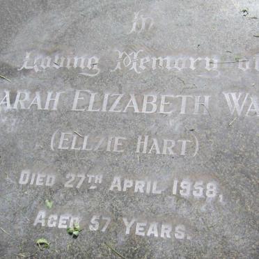 WAIN Sarah Elizabeth nee HART -1958