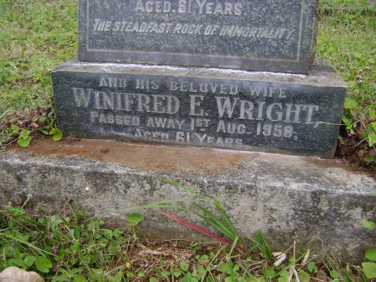 WRIGHT Henry A. -1950 &amp; Winifred E. -1958