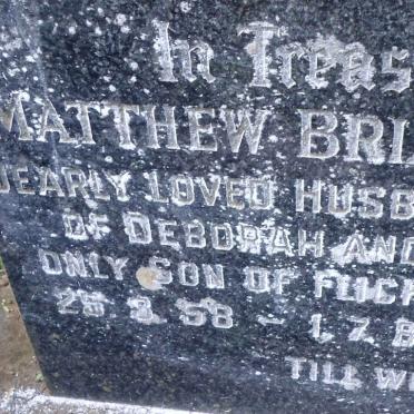 WRIGHT Matthew Brian 1958-1985 