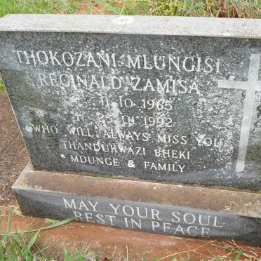 ZAMISA Thokozani Mlungisi Reginald 1965-1992