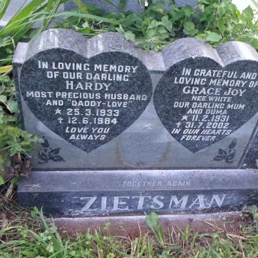 ZIETSMAN Hardy 1933-1984 &amp; Grace Joy WHITE 1931-2002