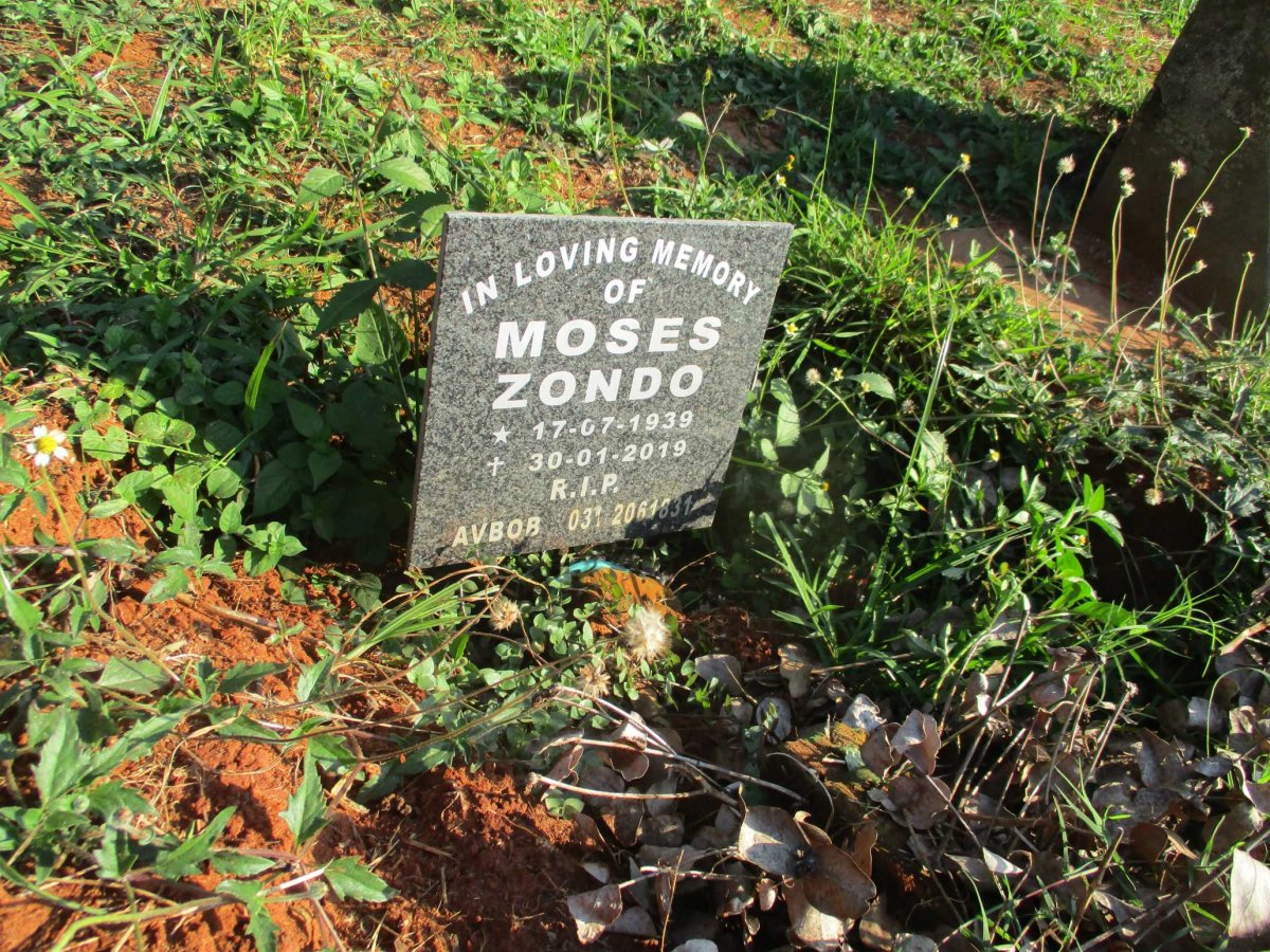 ZONDO Moses 1939-2019