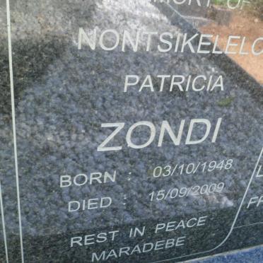 ZONDI Montsikelelo Patricia 1948-2009 