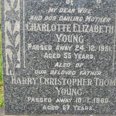 YOUNG Harry Christopher Thomas -1960 &amp; Charlotte Elizabeth -1951