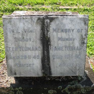 YEOMANS Cecil -1949 &amp; Minnie -1950